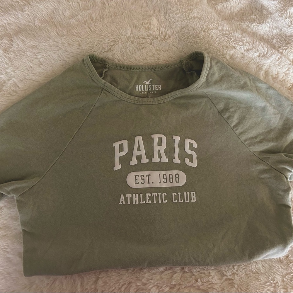 Hollister Sage Green Paris Club Sweatshirt